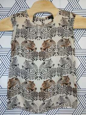 The Limited Leopard Print Top Sleeveless Silky Blouse 2010s Classic XS